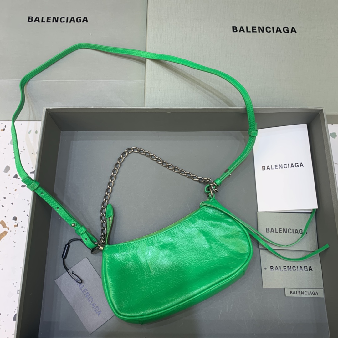 Balenciaga Le Cagole Mini Bag With Chain Shoulder Bag Green